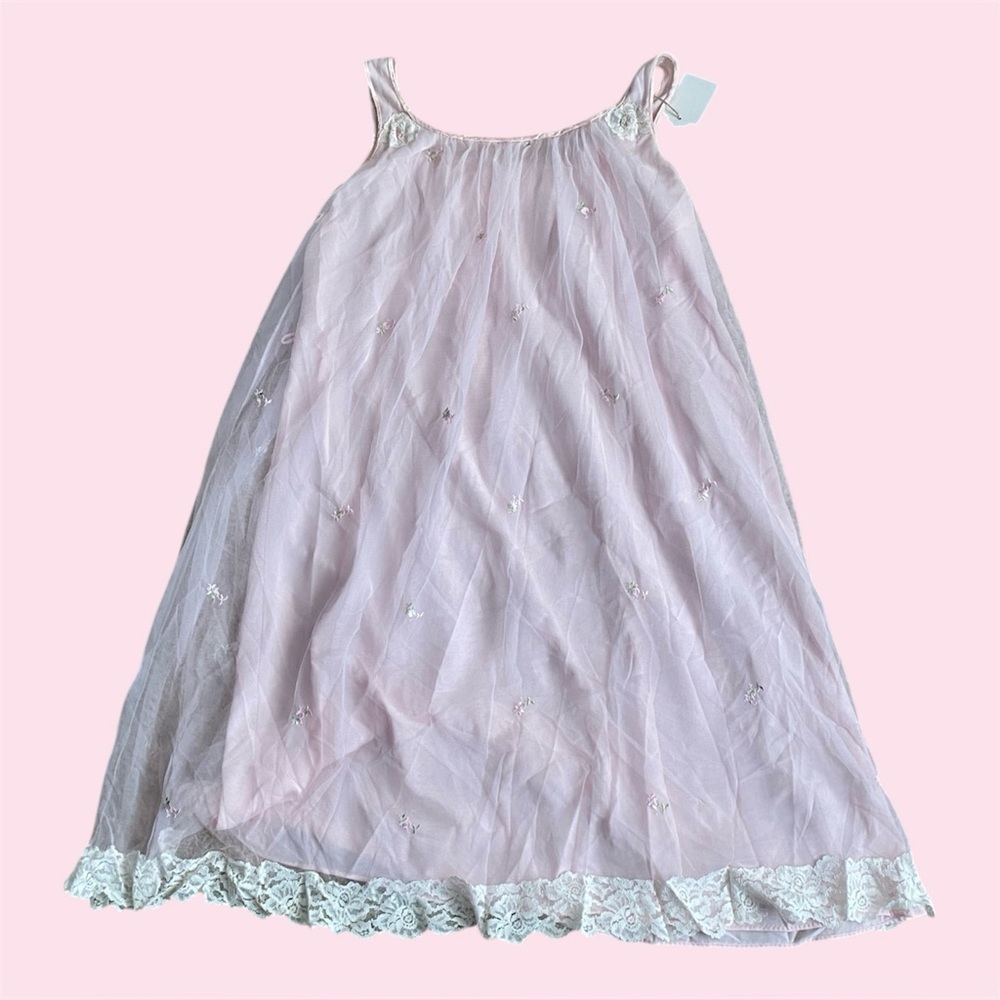 Vintage 50s 60s ILGWU Nightgown Chemise Retro Pinup Sabrina Carpenter
